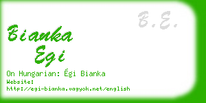 bianka egi business card
